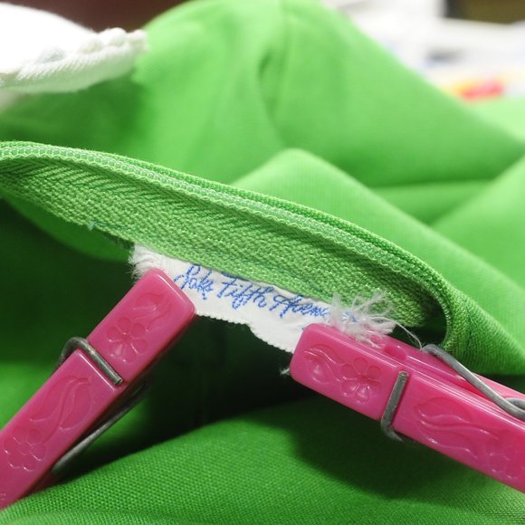 VTG 70's Saks Fifth Ave Kelly Green Girls School Church Party Dress Size 18M/2T - Picture 6 of 9